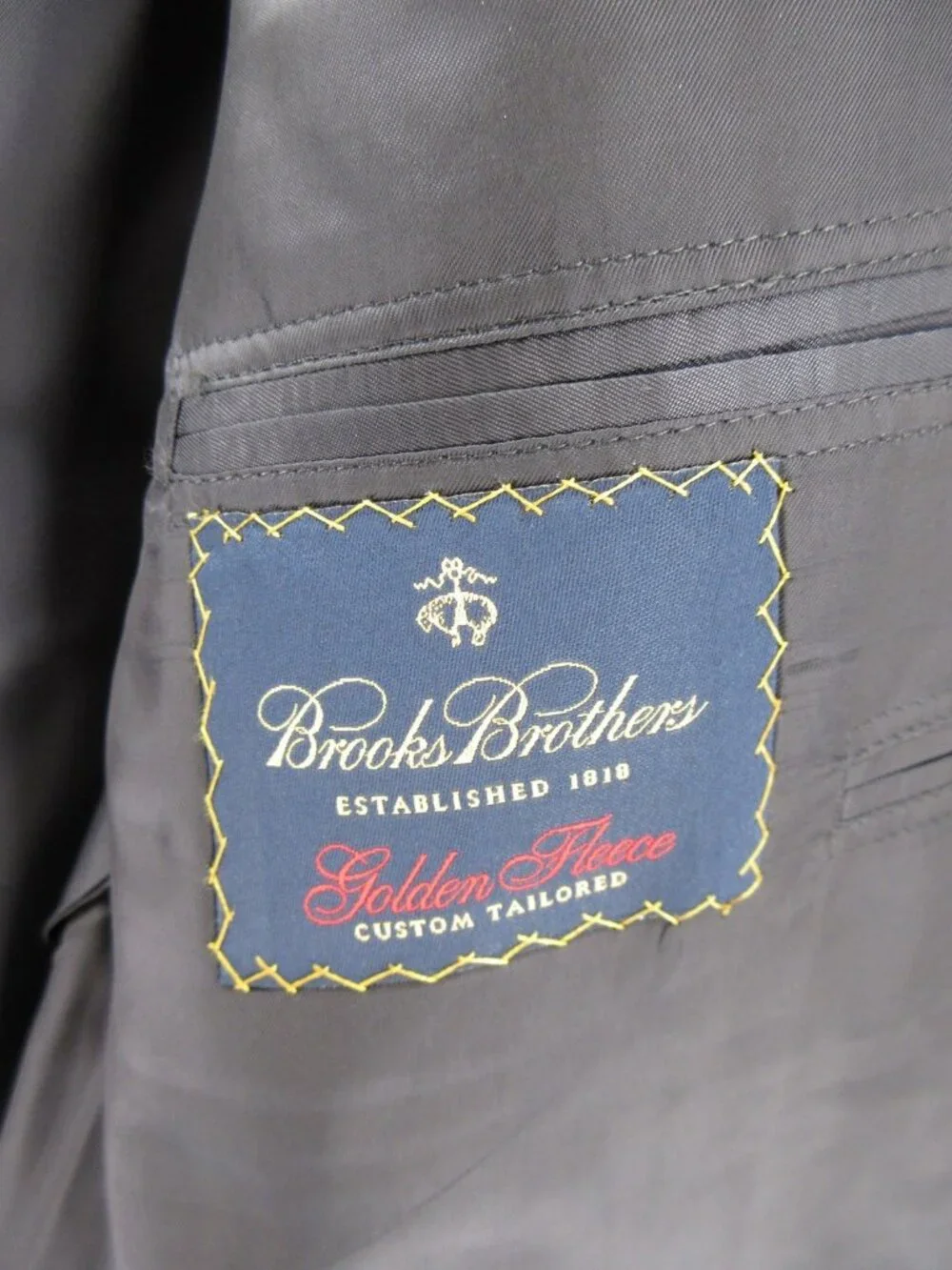 Brooks Brothers Suit 50 Golden Fleece Herringbone Wool VGT 46X30